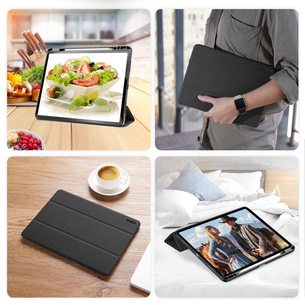 Dux Ducis iPad Air 13" 2026/2025/2027 Flip cover med holder til styluspen - Sort