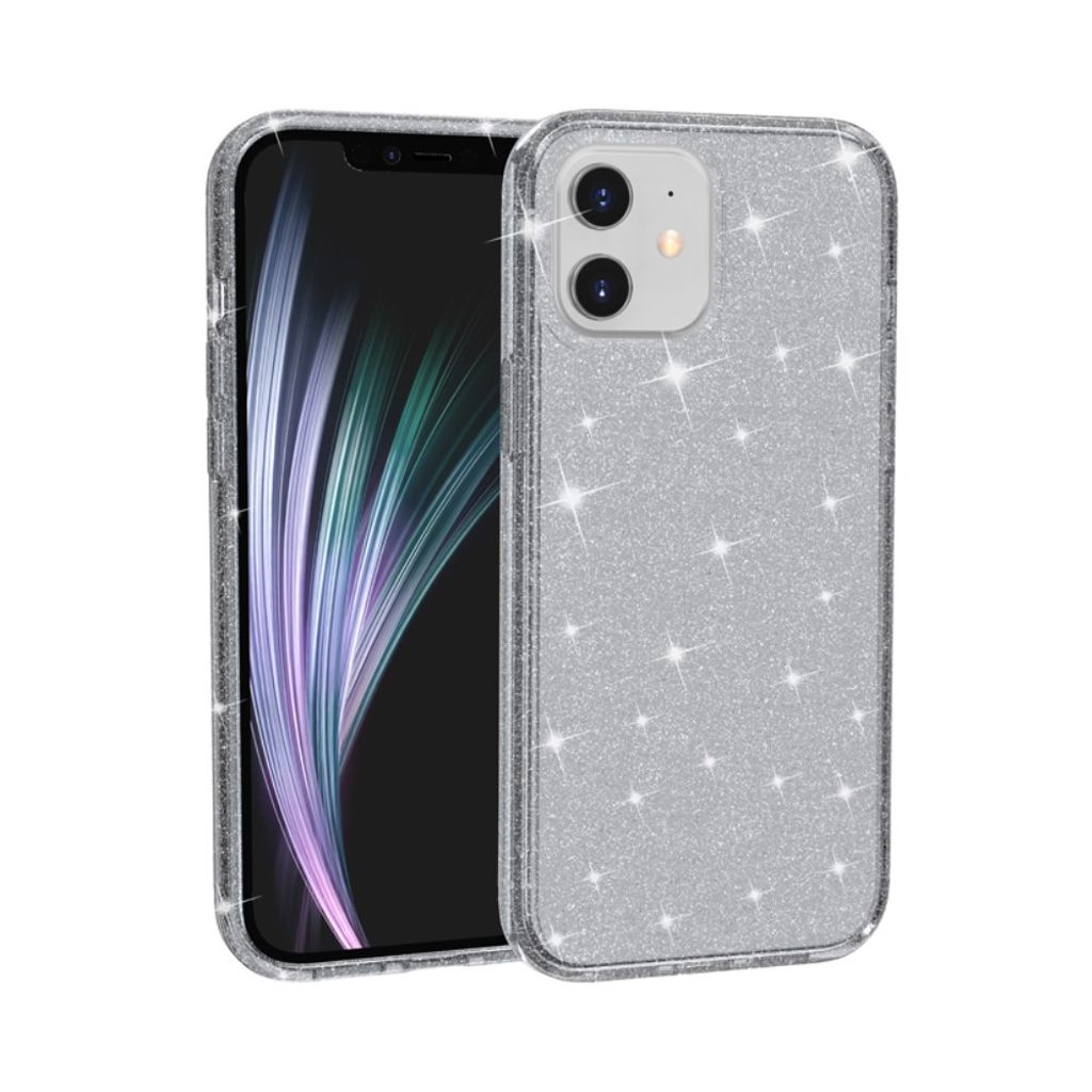 iPhone 12 Mini Case Glitter - Grey