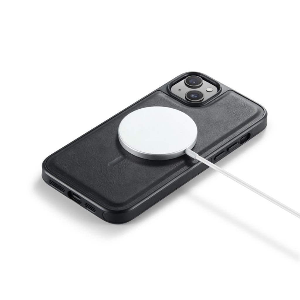 MAGKING iPhone 14 MagSafe Cover i PU Læder – Sort