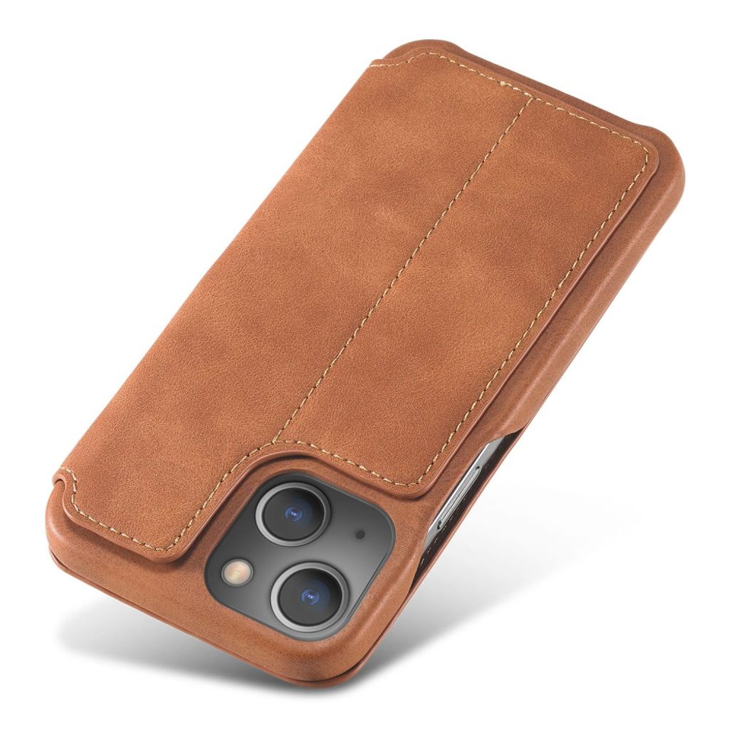 LC.IMEEKE iPhone 13 Mini Pungetui med Kortholder – Brun