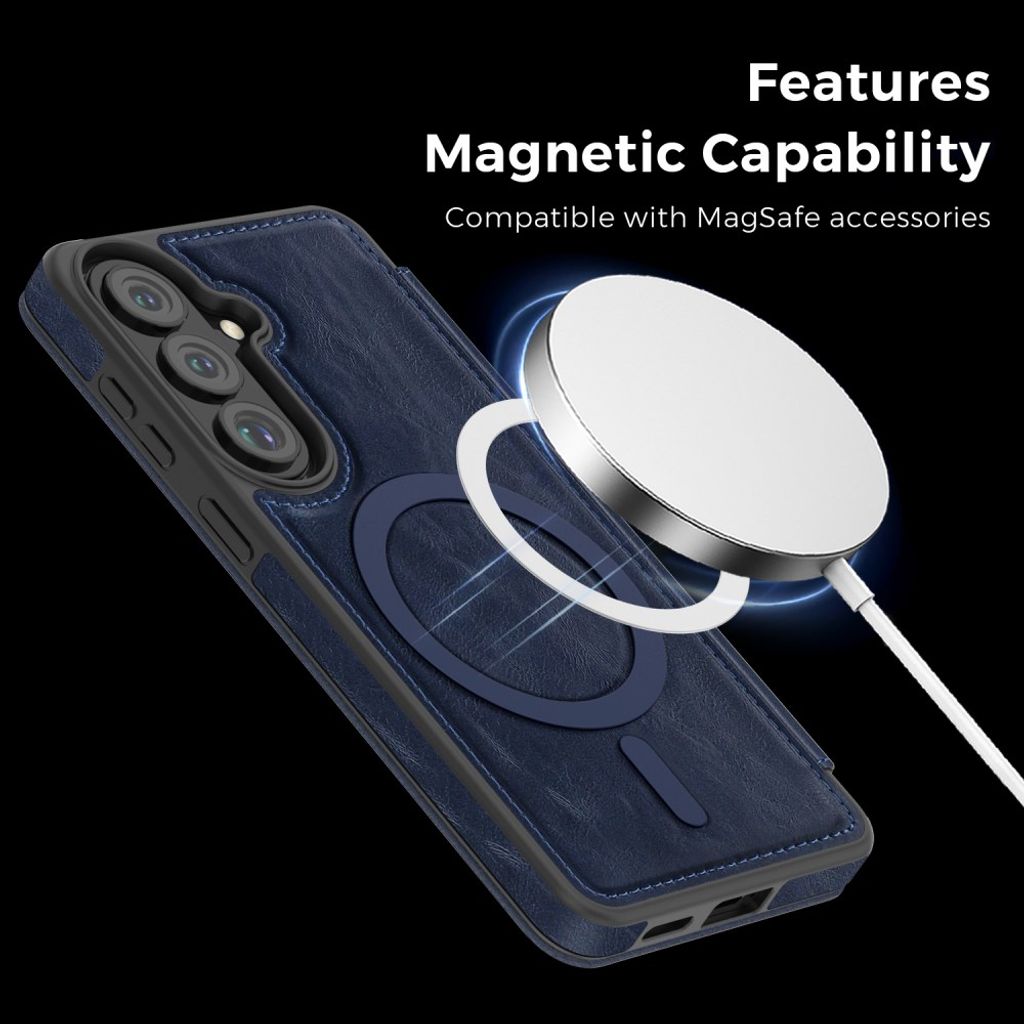 Samsung Galaxy S31 MagSafe Lompakkokotelo - Sininen