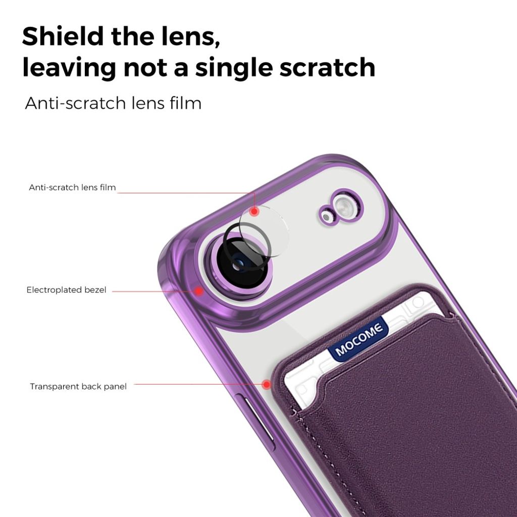 iPhone Air MagSafe-kuori irrotettavalla kortin haltijalla – Violetti