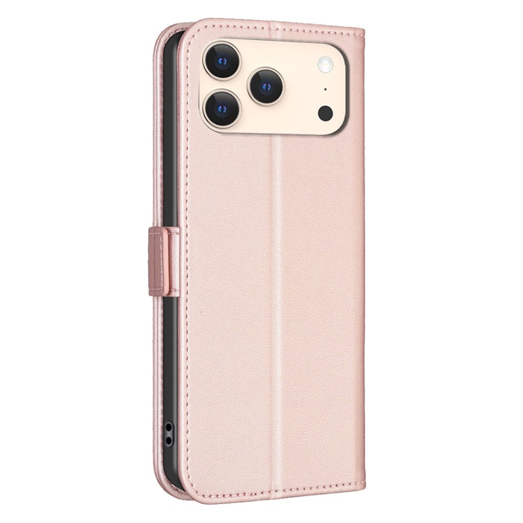 iPhone 18 Pro/17 Pro Lompakkokotelo magneettisella sulkimella - Vaaleanpunainen