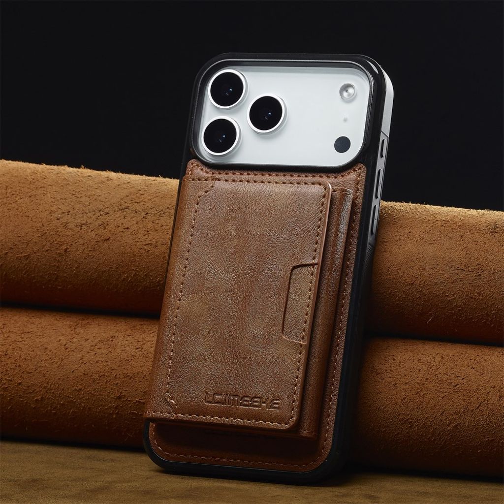 LC.IMEEKE iPhone 17 Pro MagSafe cover med pung - Brun