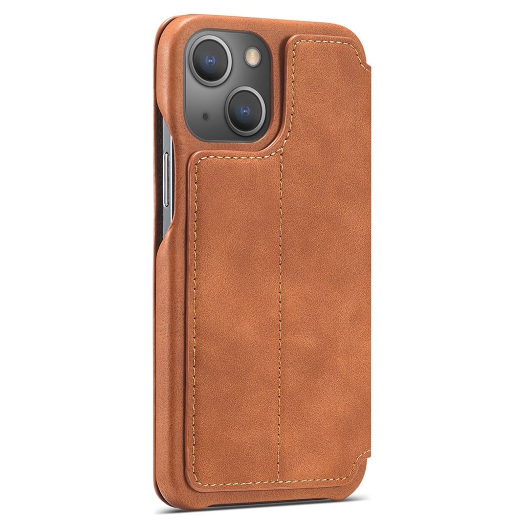 LC.IMEEKE iPhone 13 Mini Pungetui med Kortholder – Brun