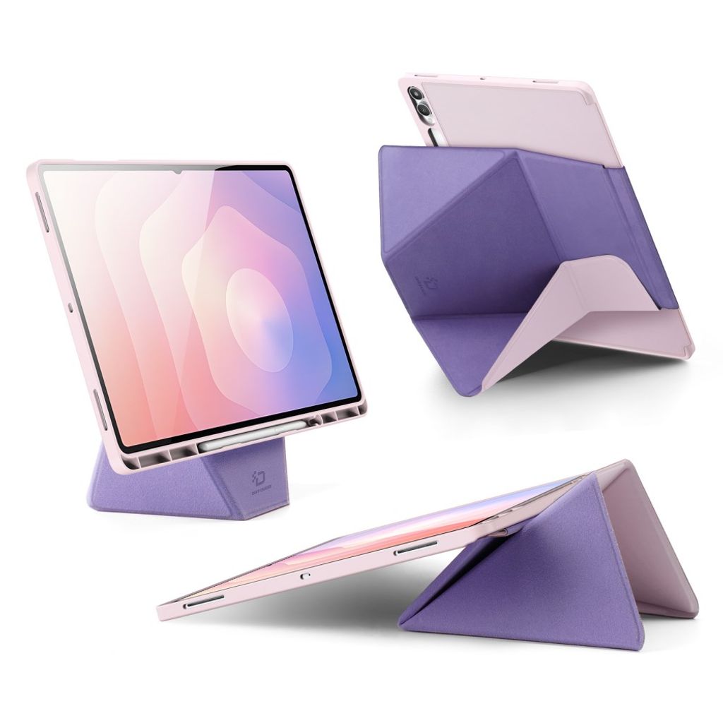 DUX DUCIS Samsung Galaxy Tab S12 Ultra/S11 Ultra etc Kotelo taittuvalla jalustalla - Vaaleanpunainen