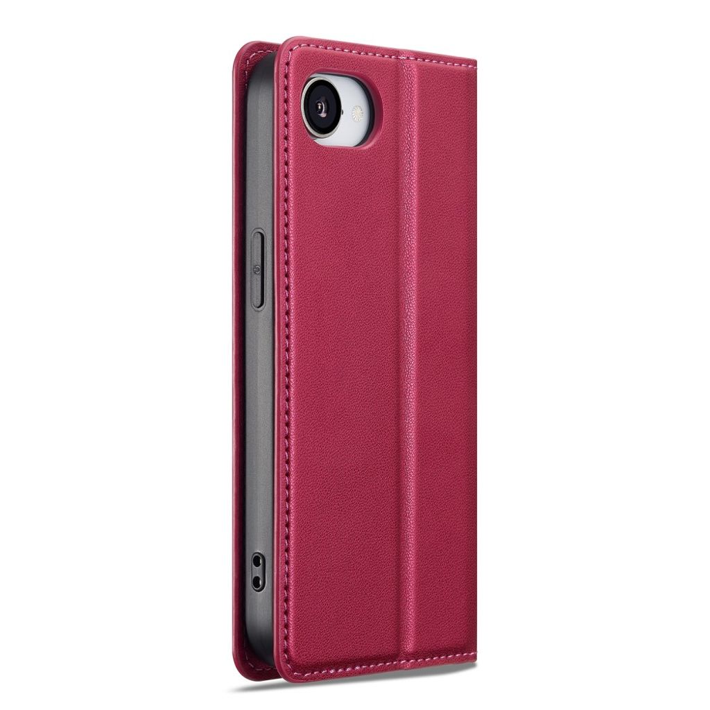 LC.IMEEKE Wallet Cover for iPhone 16e with Stand – Red