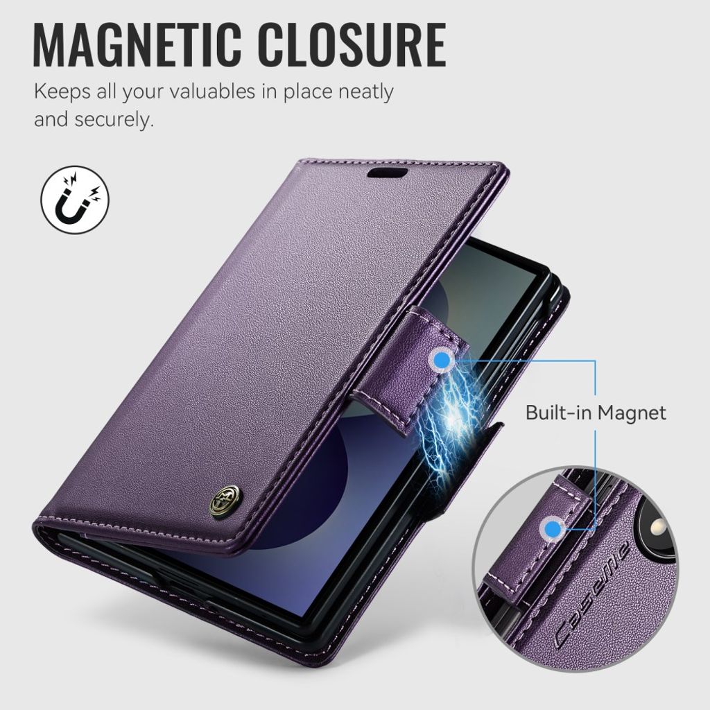 CASEME Samsung Galaxy Z Fold8 Flip Cover med RFID blokering - Lilla