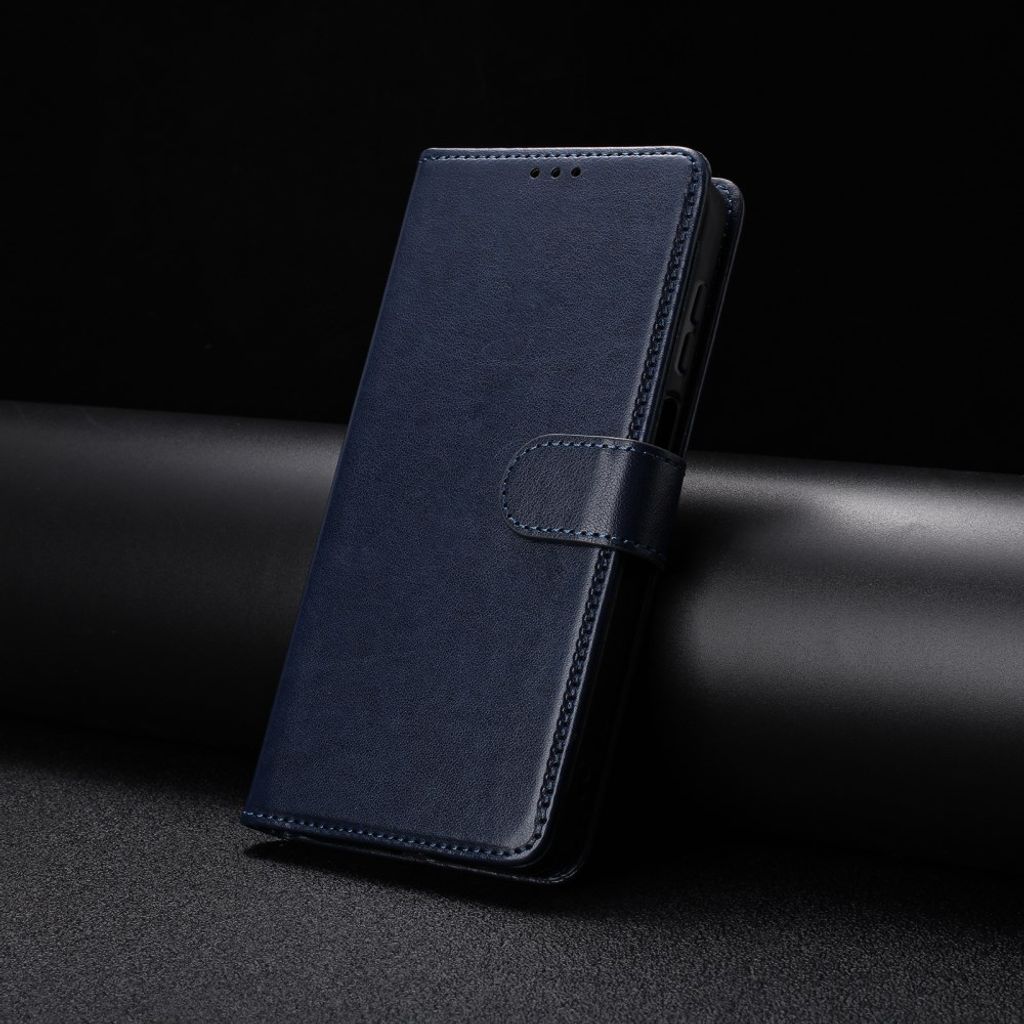 iPhone 18 Pro/17 Pro Flip Cover i PU læder - Mørkeblå
