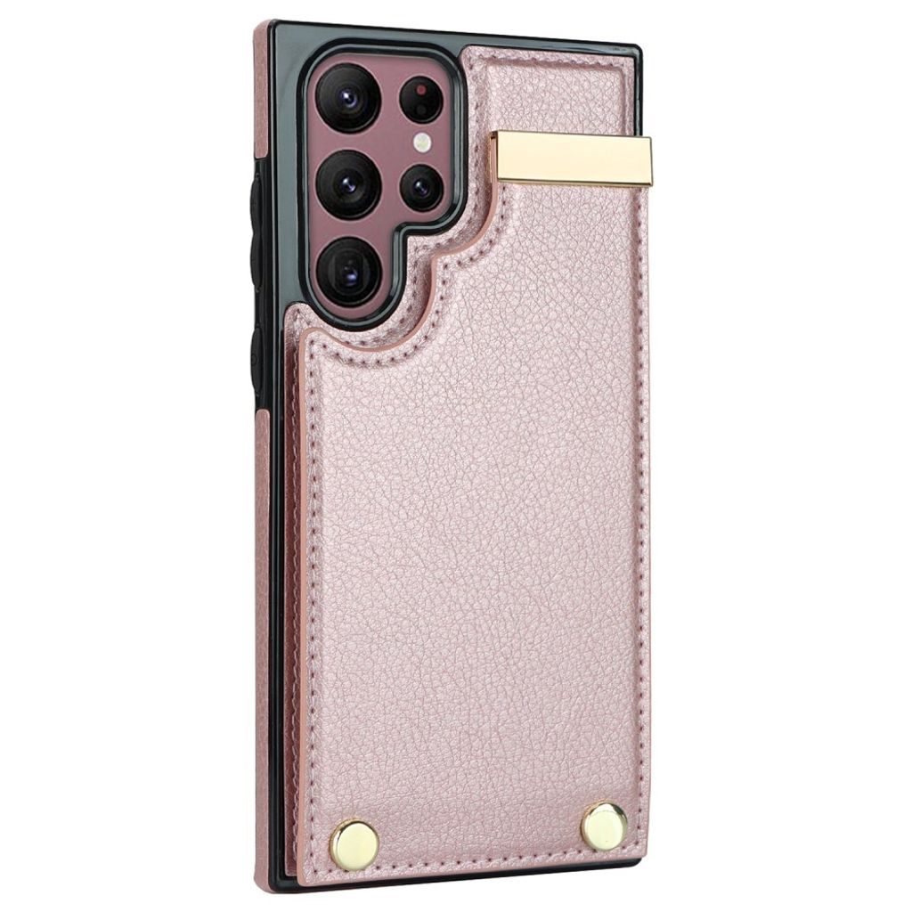 Samsung Galaxy S26 Ultra Deksel med Kortholder - Rose gull