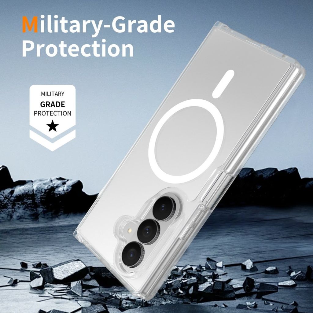 Samsung Galaxy Z Fold8 Ultra MagSafe cover med akrylbagside - Gennemsigtig