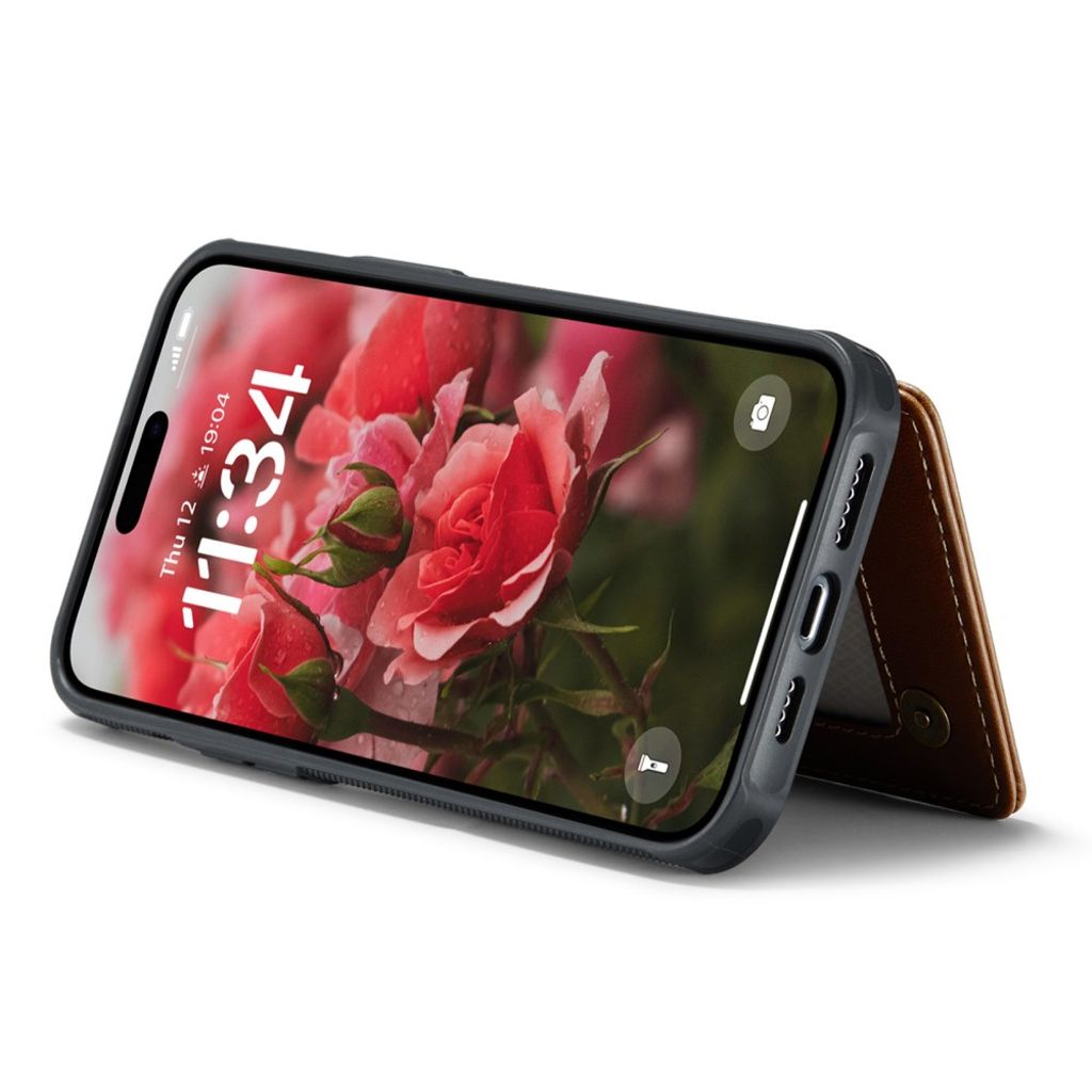 CASEME iPhone 16 Plus Case with 5 Card slots - Brown