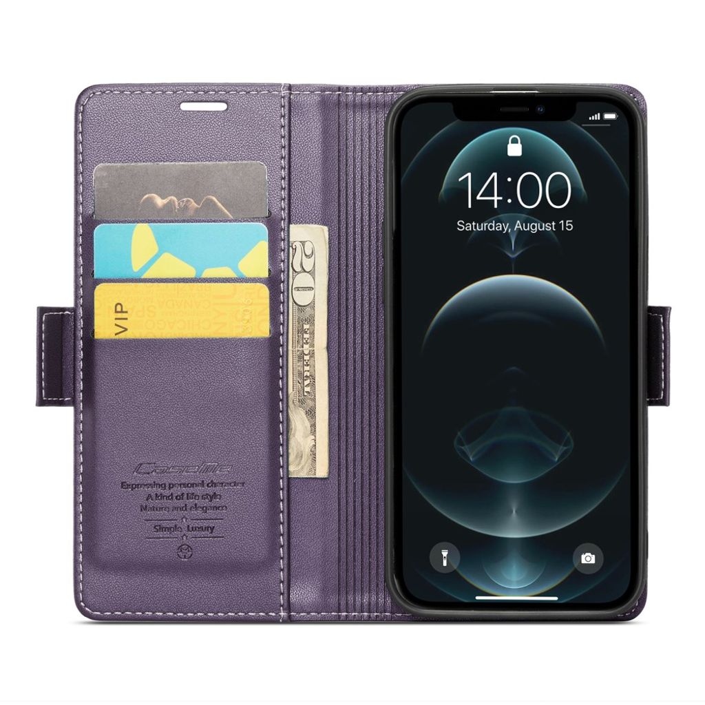 CASEME iPhone 12 Pro Max Etui med Kortplads - Lilla