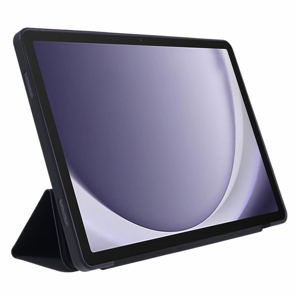 Samsung Galaxy Tab A11 Plus Etui Tri-Fold PU-lær og TPU - Svart
