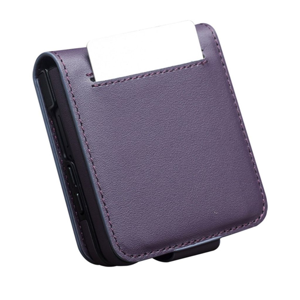 QIALINO Samsung Galaxy Z Flip8 Flip cover i ægte læder - Lilla