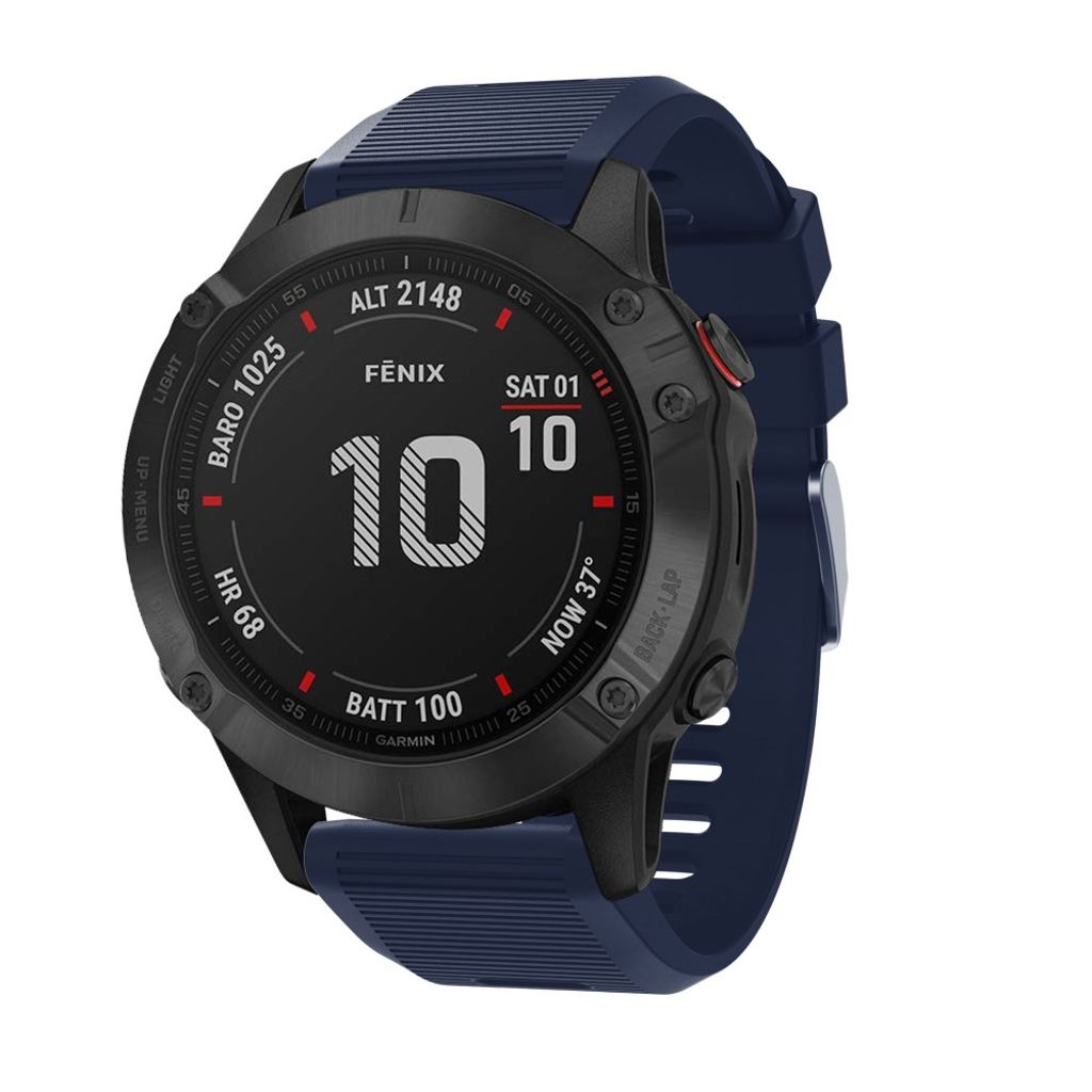 Garmin Fenix 7X/6X/5X etc. Urrem med Metalspænde - Mørkeblå