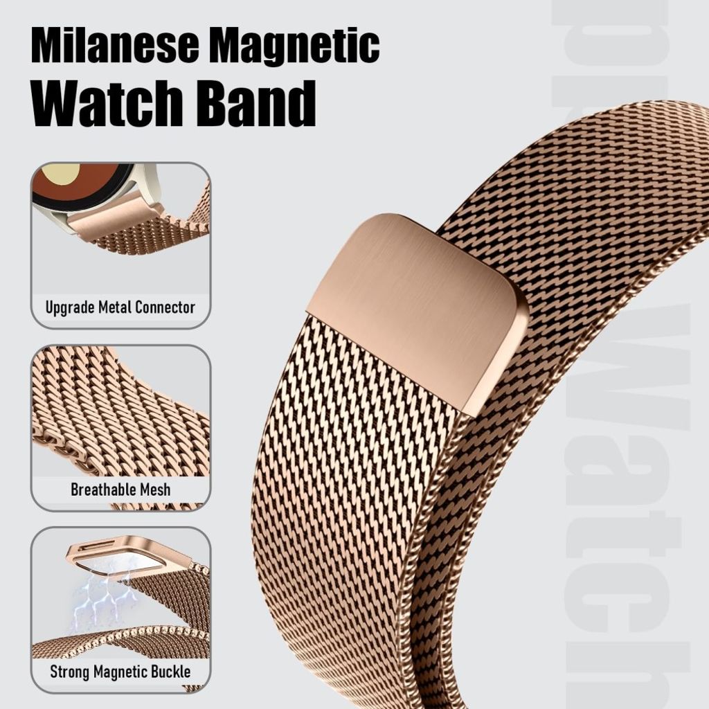 Garmin Forerunner 165/168/D2 Air X10/vivoactive 5 etc. Watch Strap – Rose Gold