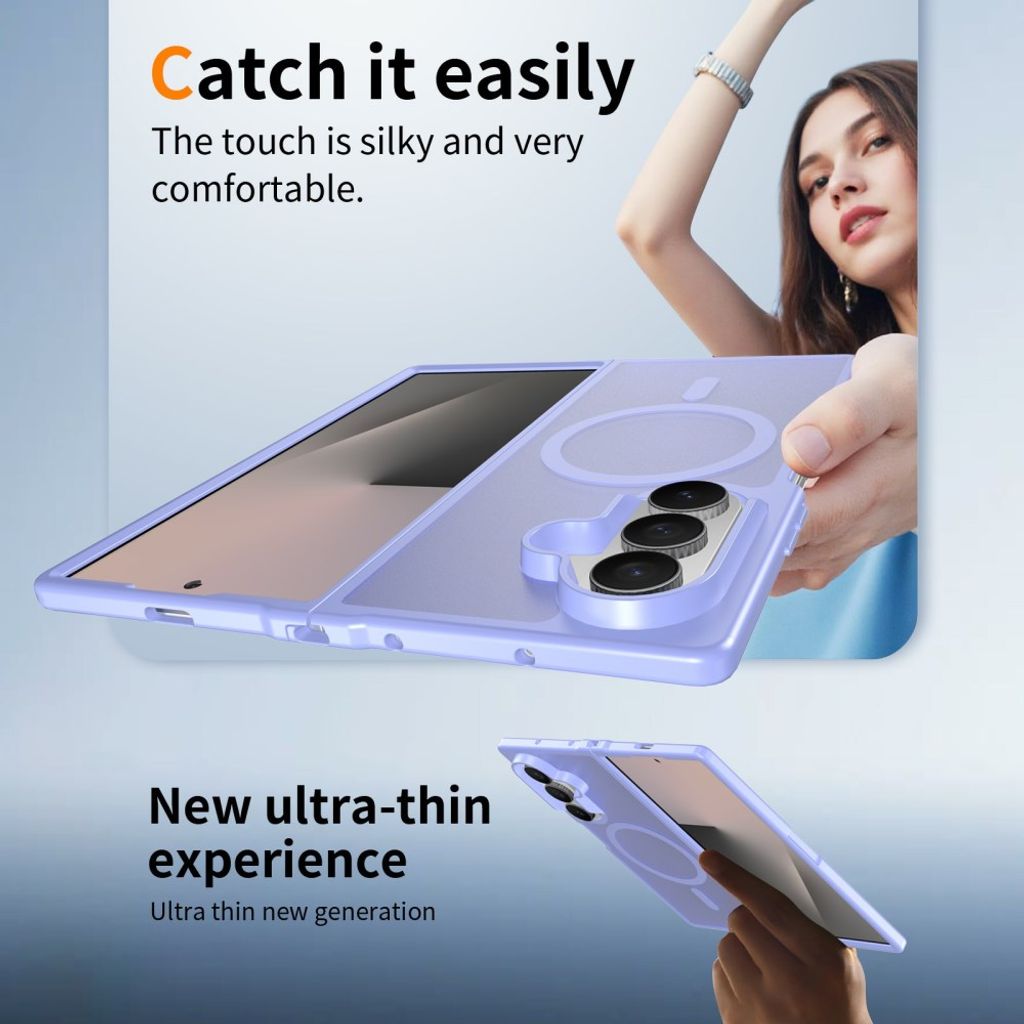 Samsung Galaxy Z Fold8 Ultra MagSafe cover med akrylbagside - Lilla