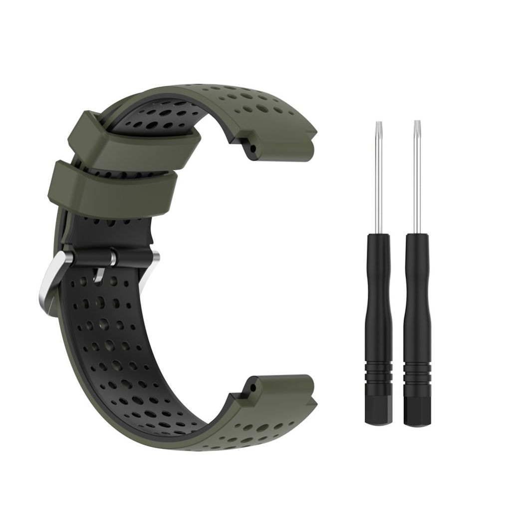 Garmin Forerunner 735XT/620/630/220/230/238 Tofarget Klokkereim - Grønn/Svart