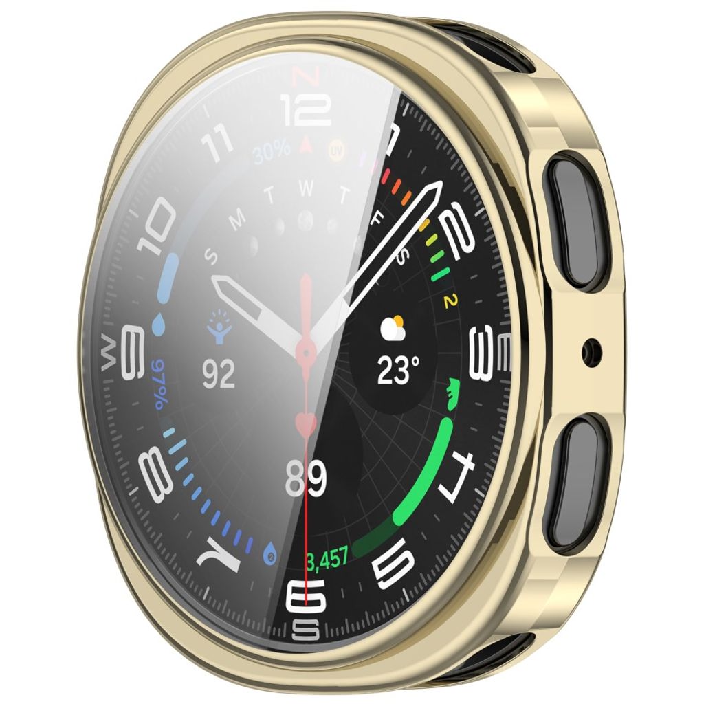 Samsung Galaxy Watch9 44mm TPU-deksel med skjermbeskytter - Gull