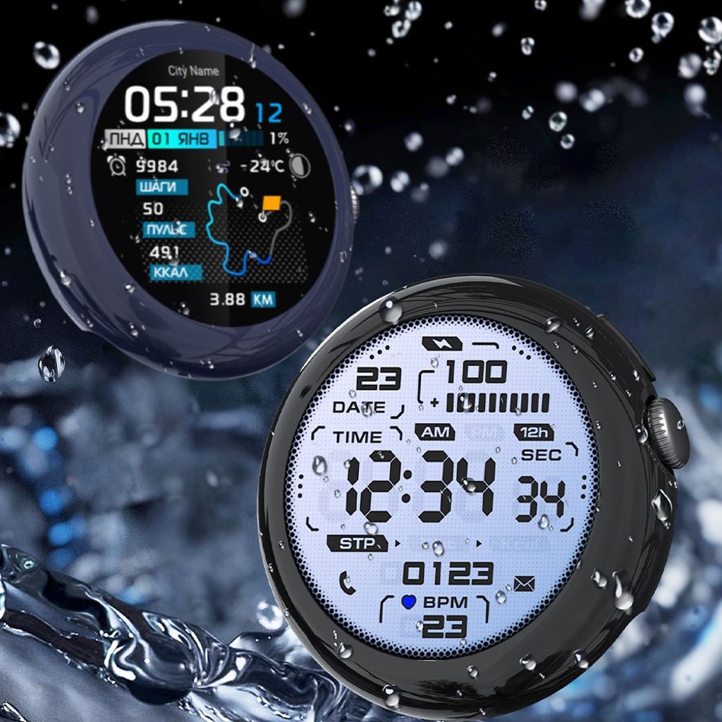 Google Pixel Watch 4 45mm Cover fuld beskyttelse – Sort