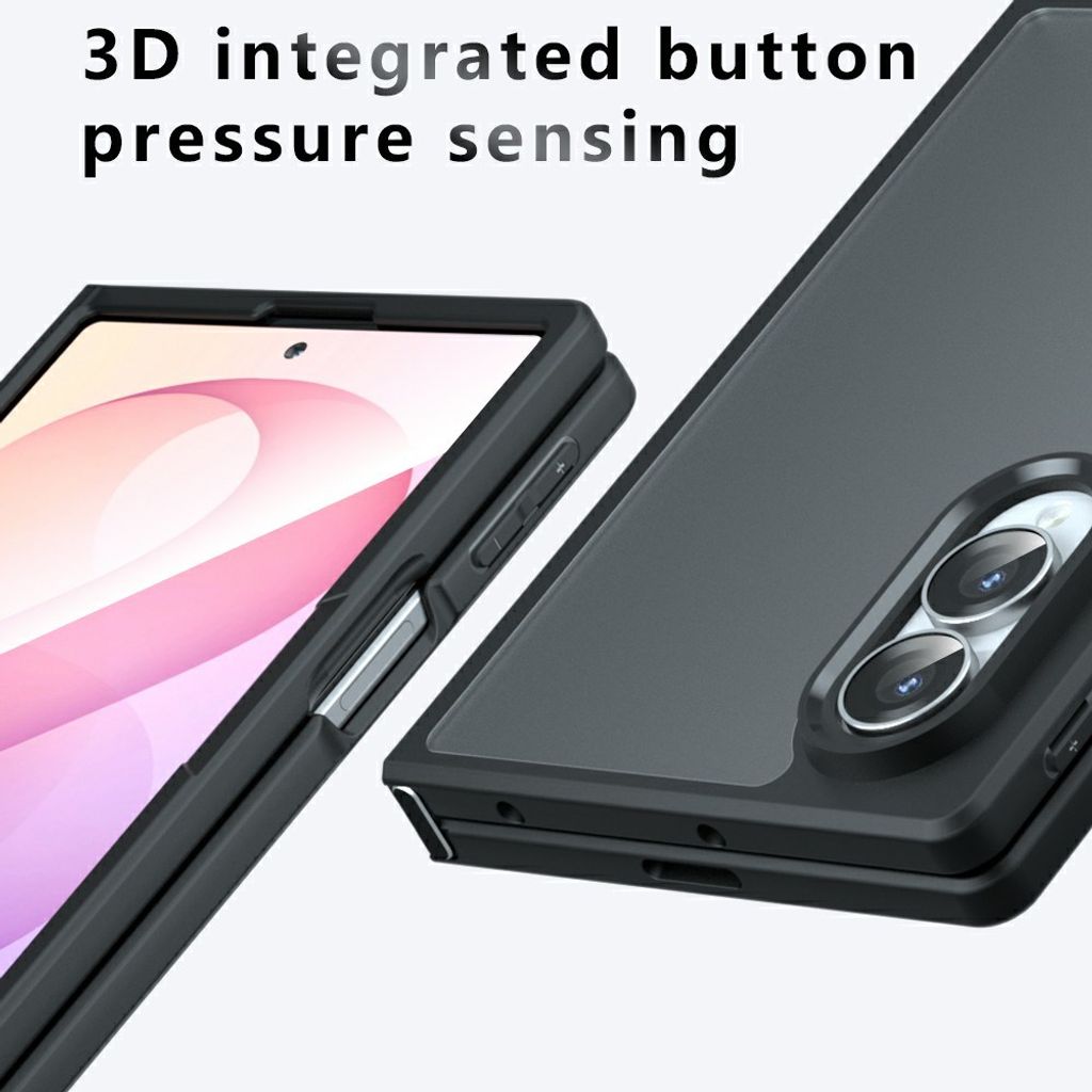 Samsung Galaxy Z Fold8 Mat Cover - Gennemsigtig sort