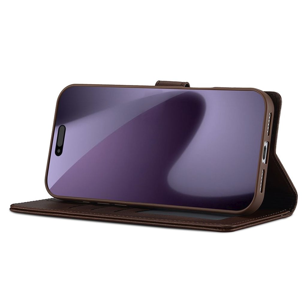 LC.IMEEKE iPhone 17 Pro Max Pungetui med Stativ - Brun