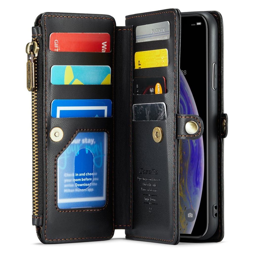 iPhone XS Max Pungetui CASEME C36 RFID-blokerende - Sort