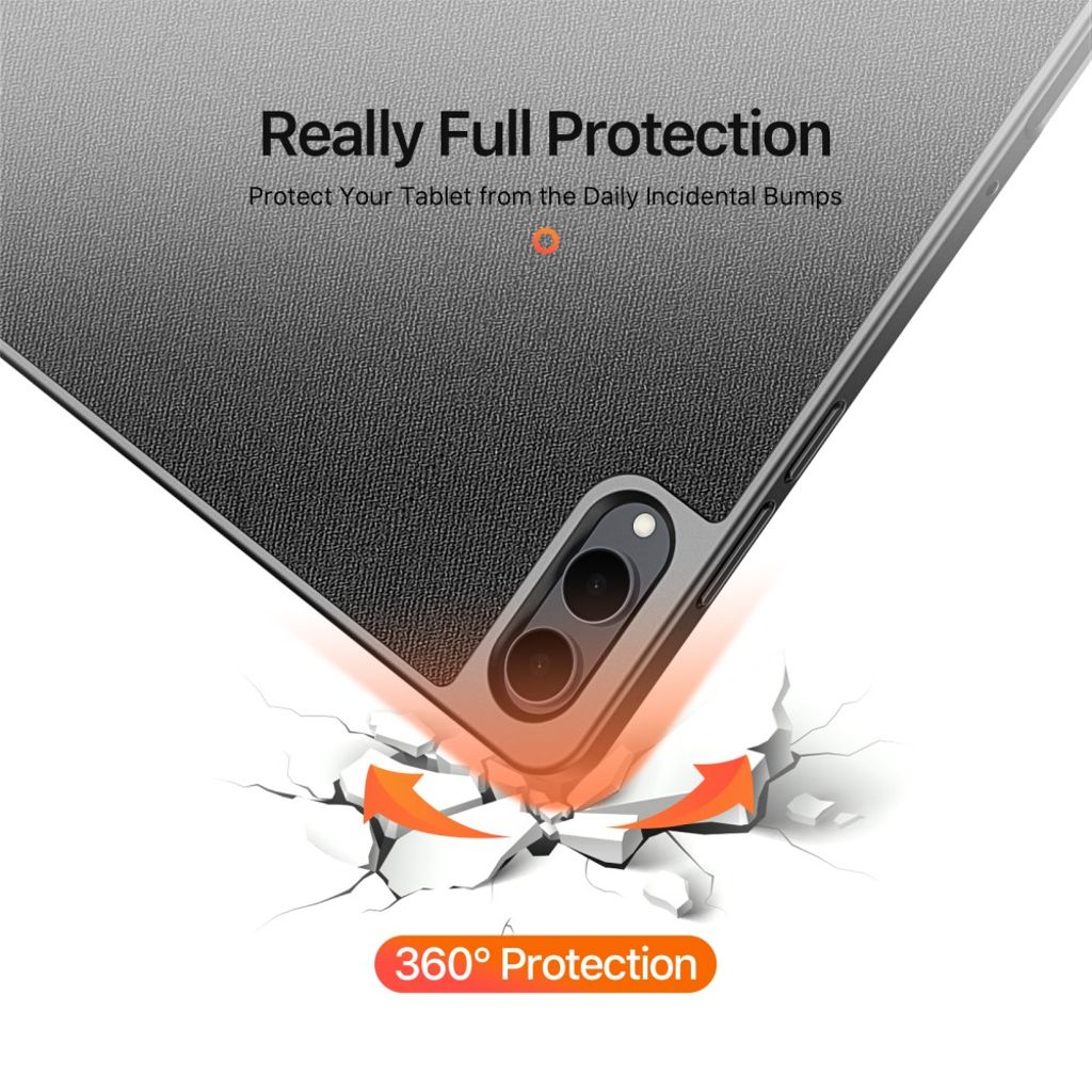 DUX DUCIS Galaxy Tab S11 Ultra etui med tri-fold stativ – svart