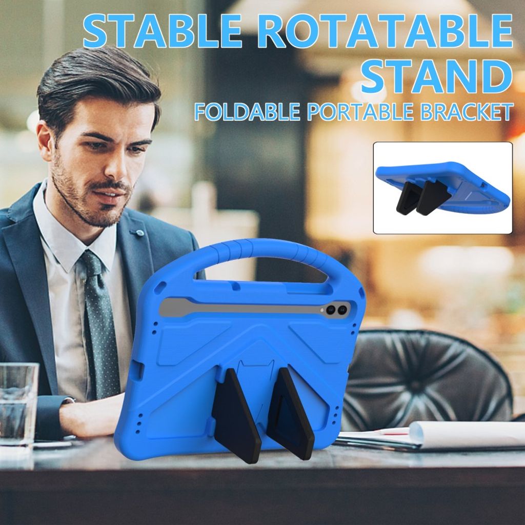 Samsung Galaxy Tab S11/S10 Lite/S10 FE/S9 FE/S9/S8/S7 EVA-kuori kahvalla – sininen