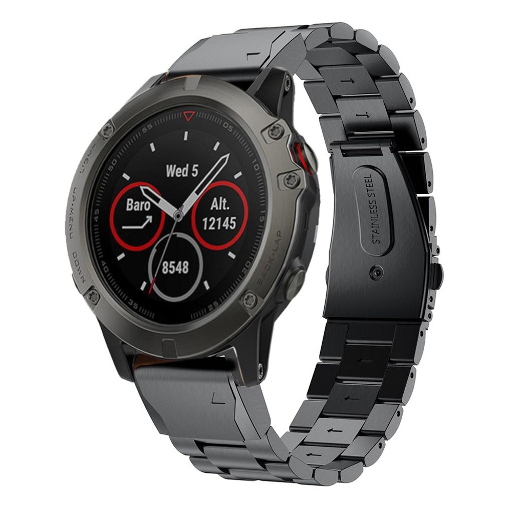 Garmin Fenix ​​​​5X Stainless Steel Watch Strap - Black