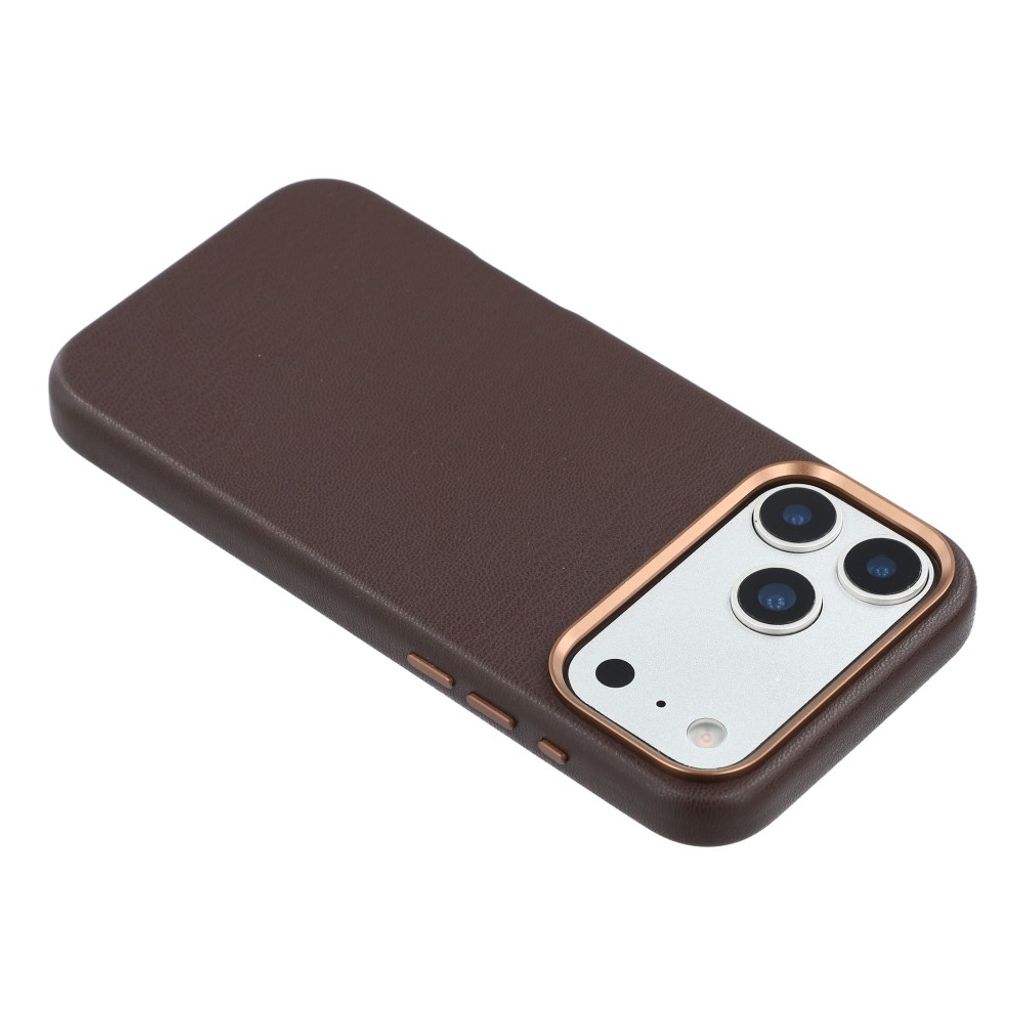 iPhone 18 Pro Max/17 Pro Max Skal i PU-läder - Mörkbrun