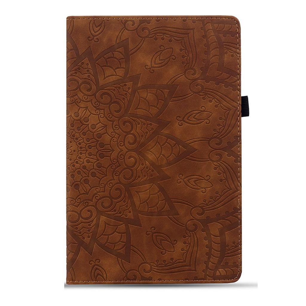 Samsung Galaxy Tab A9 / Galaxy Tab A11 Fodral med tryck - Brun
