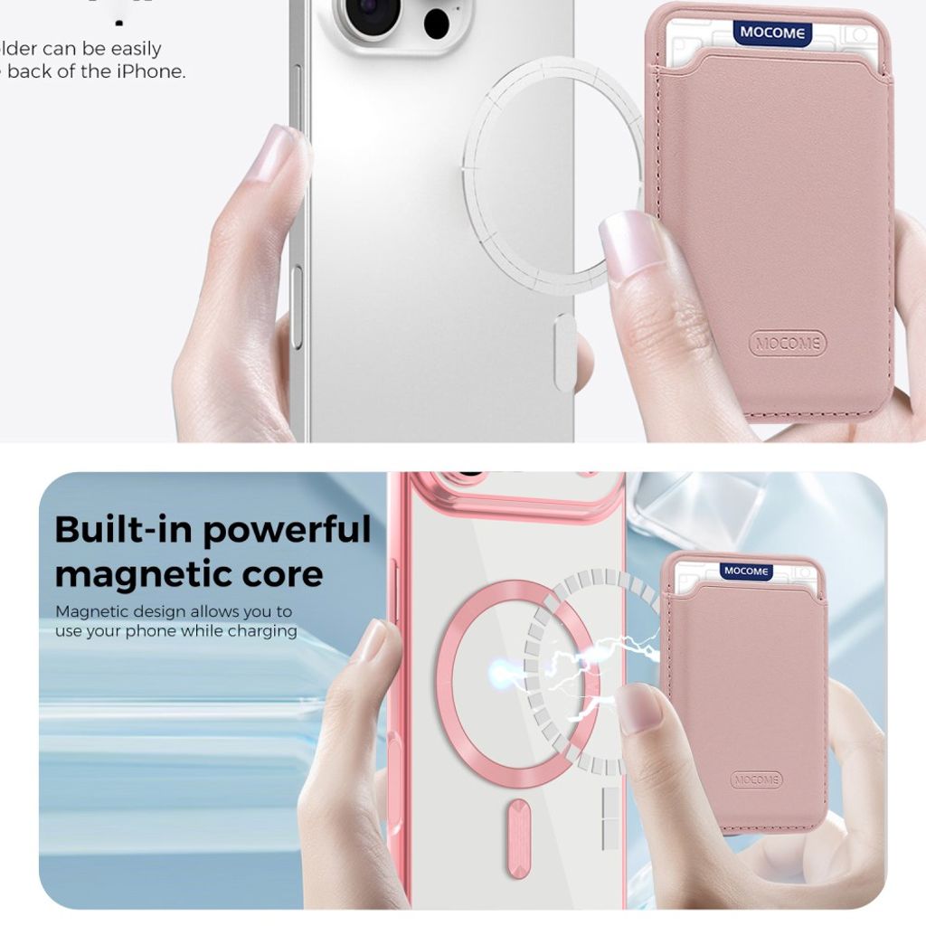 iPhone Air MagSafe Kuori irrotettava kortin haltija - Vaaleanpunainen