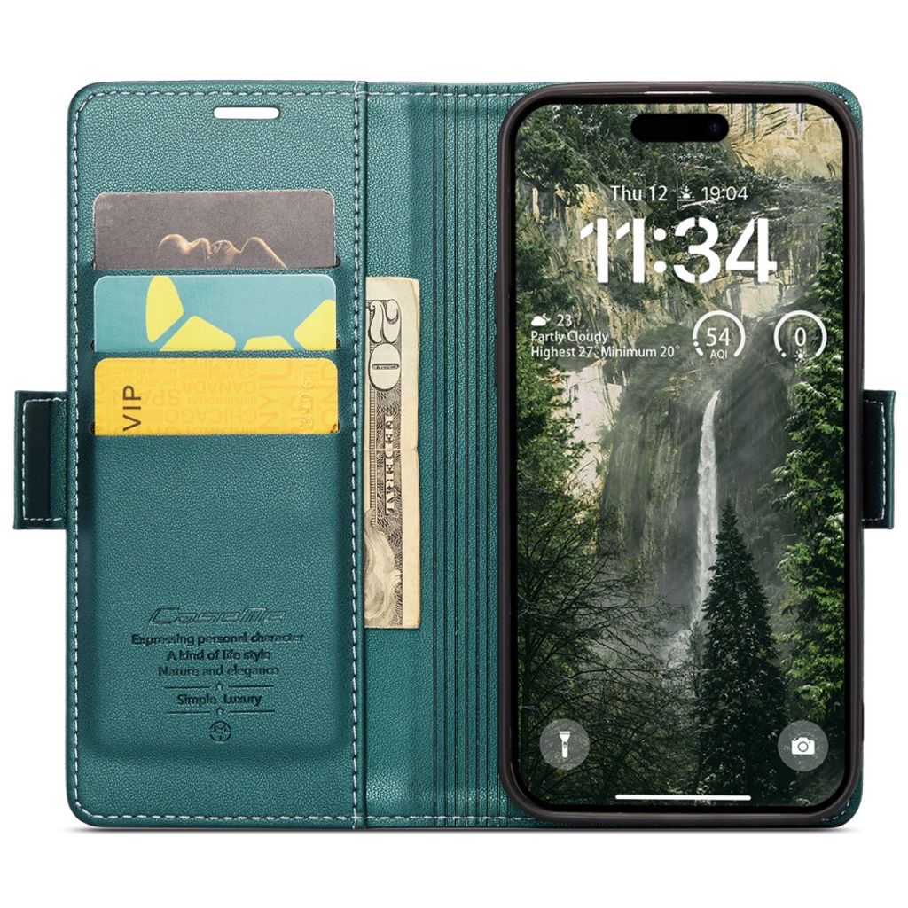 CASEME iPhone 16 Cover with Card Slots - Green