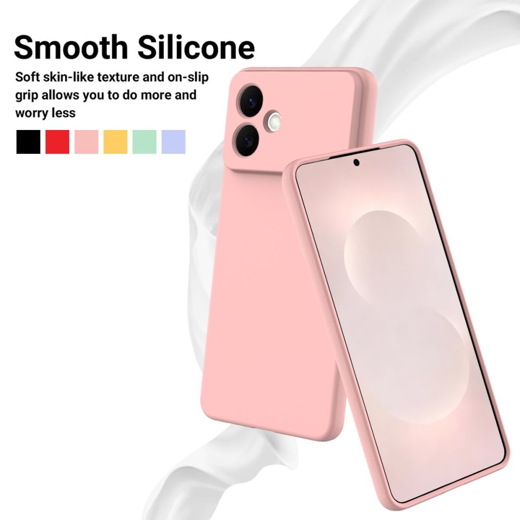 Samsung Galaxy S26 Edge Silikon Deksel med Håndstropp – Rosa