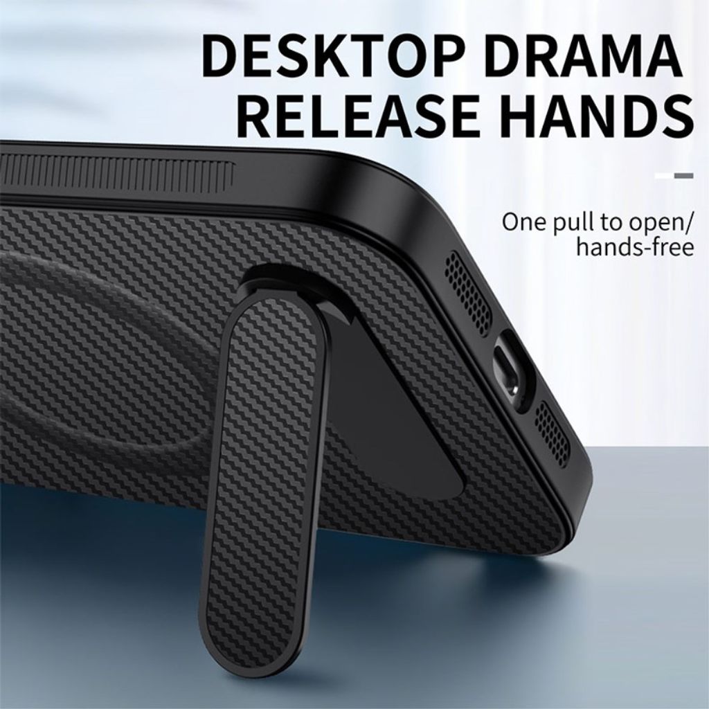 Samsung Galaxy S26 FE MagSafe-cover med stativ og 2 skærmbeskyttere – sort