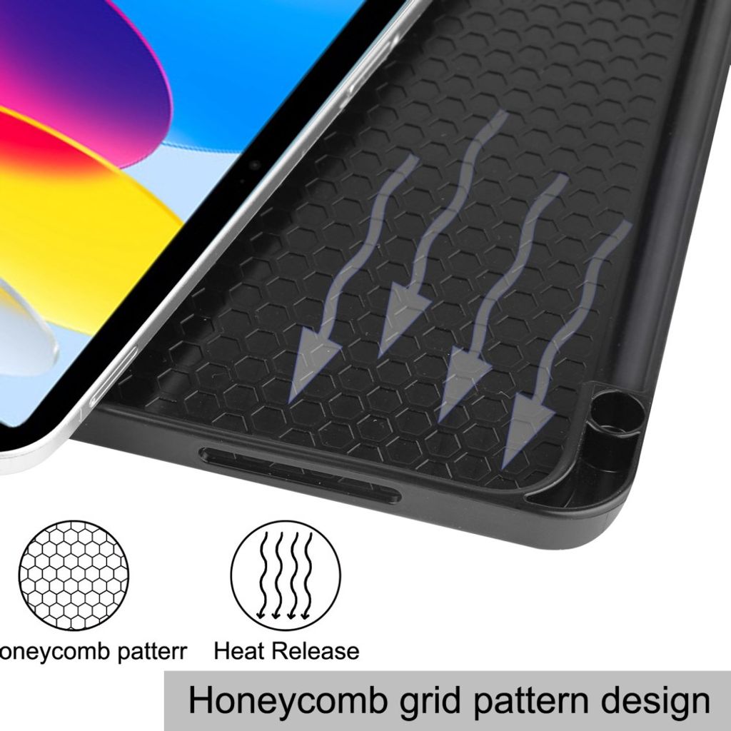 iPad A16 11" 2025/10.9" 2024 Tri-fold flip cover i PU-læder med holder til styluspen - Rose guld