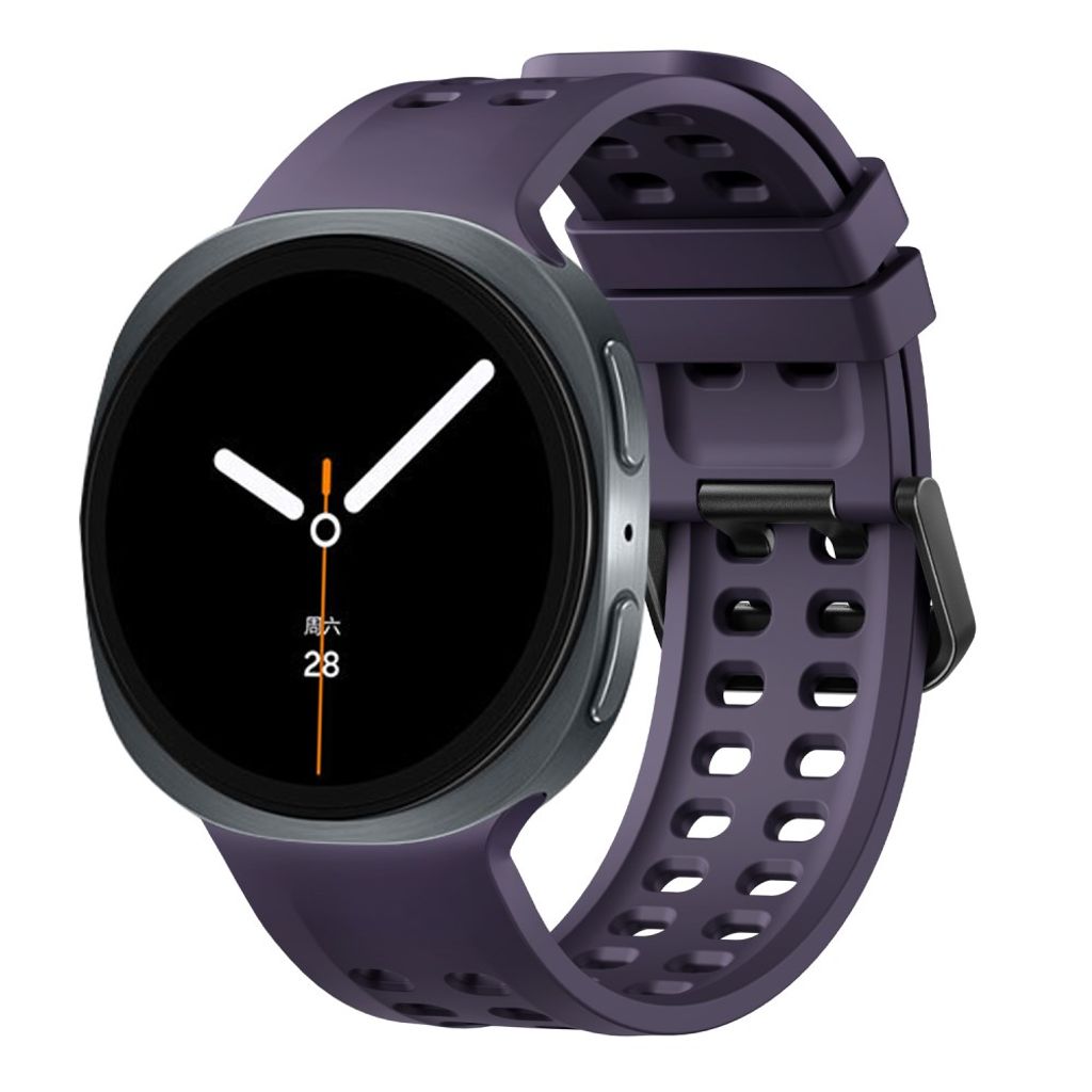 Samsung Galaxy Watch9/8/8 Classic silikon klokkerem med dobbel spenne - Lilla