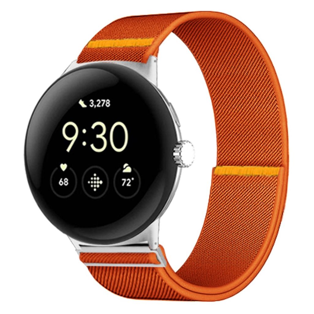 Google Pixel Watch 3 45 mm Kellonranneke, Nylon - oranssi