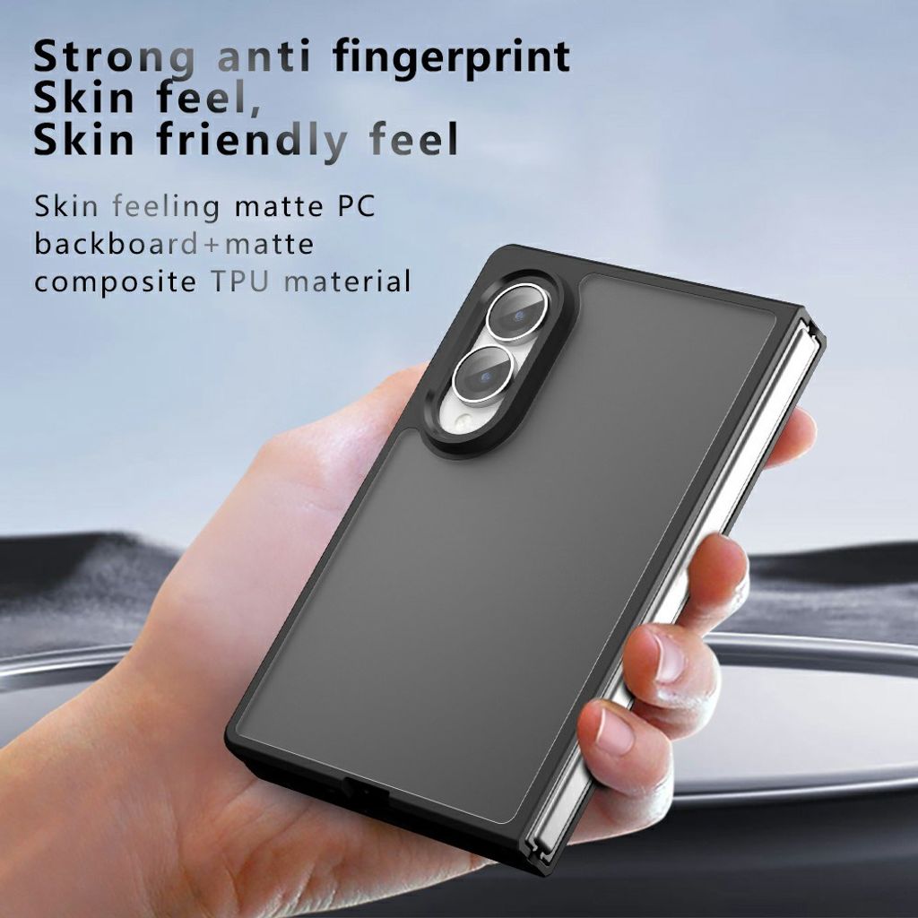 Samsung Galaxy Z Fold8 Mat Cover - Gennemsigtig sort