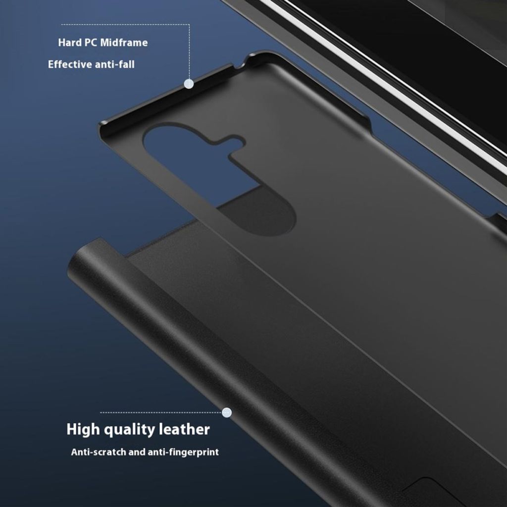Samsung Galaxy Z Fold7 5G-skal med genomskinlig vy - Svart