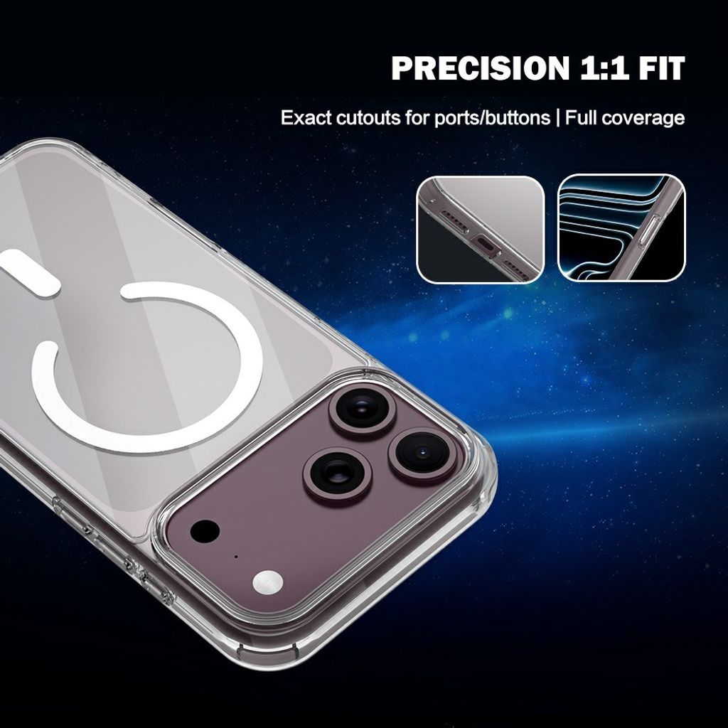 LEREACH iPhone 18 Pro Max/17 Pro Max MagSafe-yhteensopiva kuori - läpinäkyvä