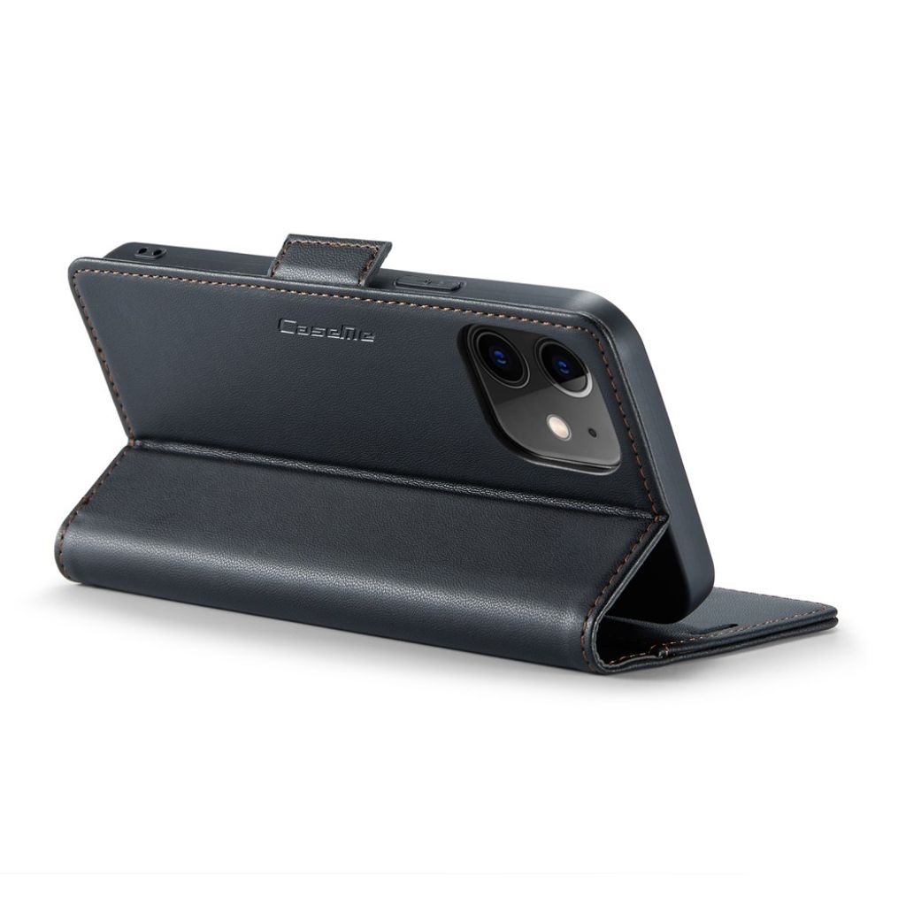 CASEME iPhone 12 Mini Wallet Cover with Stand - Black
