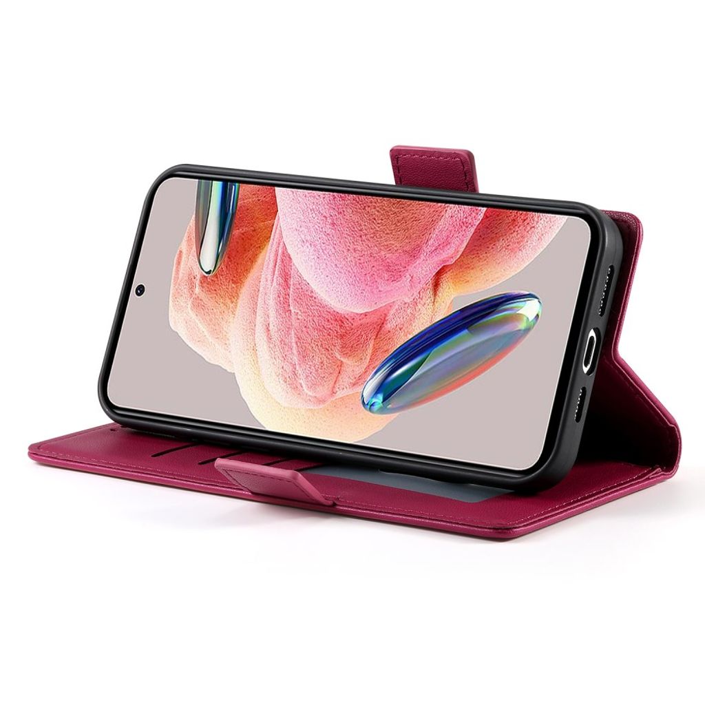 Xiaomi 17T Pro Plånboksfodral i PU-läder - Vinröd