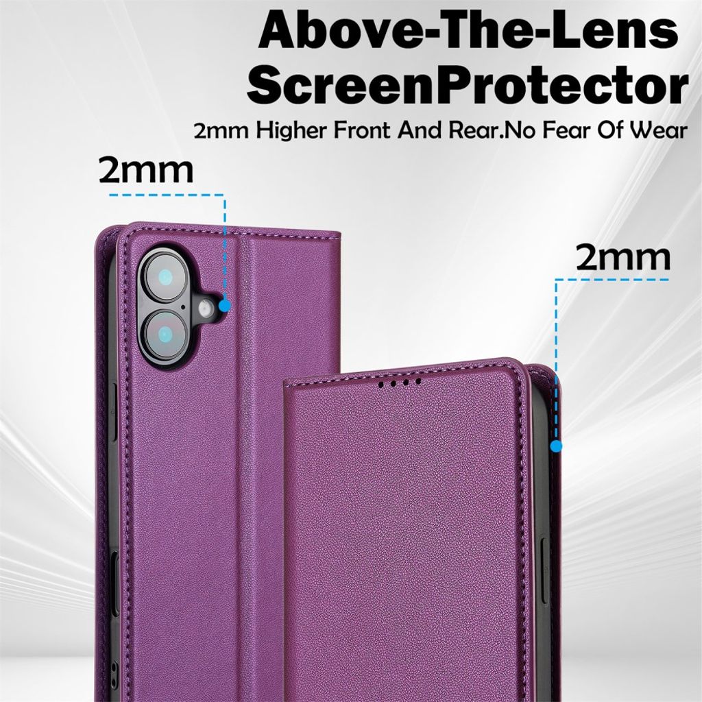 LC.IMEEKE iPhone 17 Wallet Cover - Purple