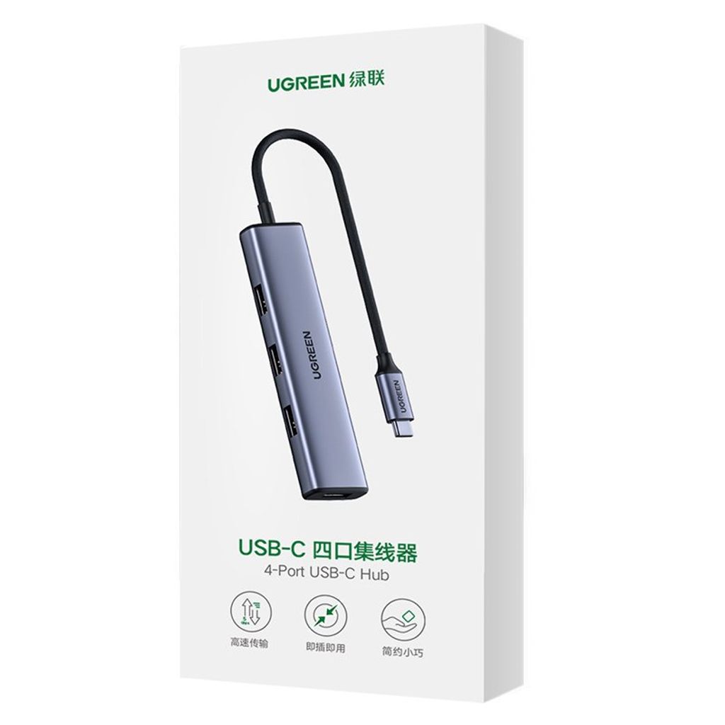 Ugreen HUB USB Type C splitter 4x USB 3.2 Gen 1 - sølv (CM473 20841)