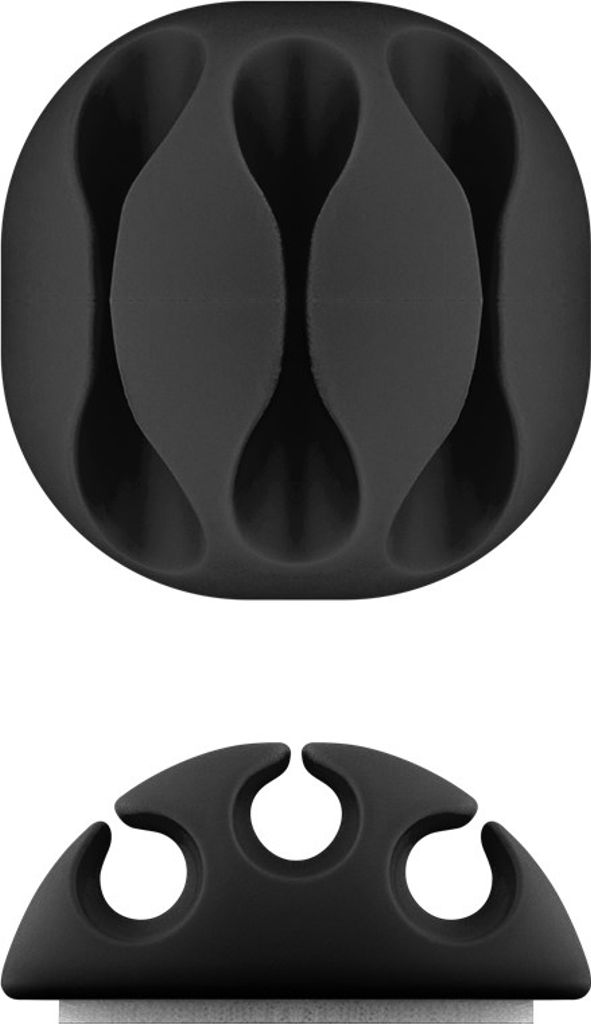 Goobay Kaapelin järjestäjä, 3 paikkaa, 4 kpl - Musta