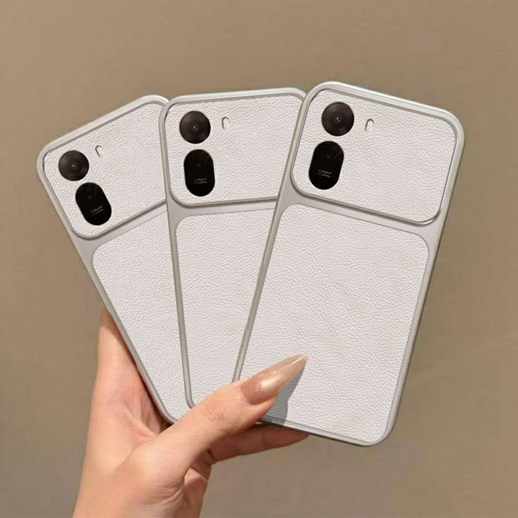 Xiaomi Poco C85x 5G/Redmi A7 Pro Skal PU-läderstruktur - Vit