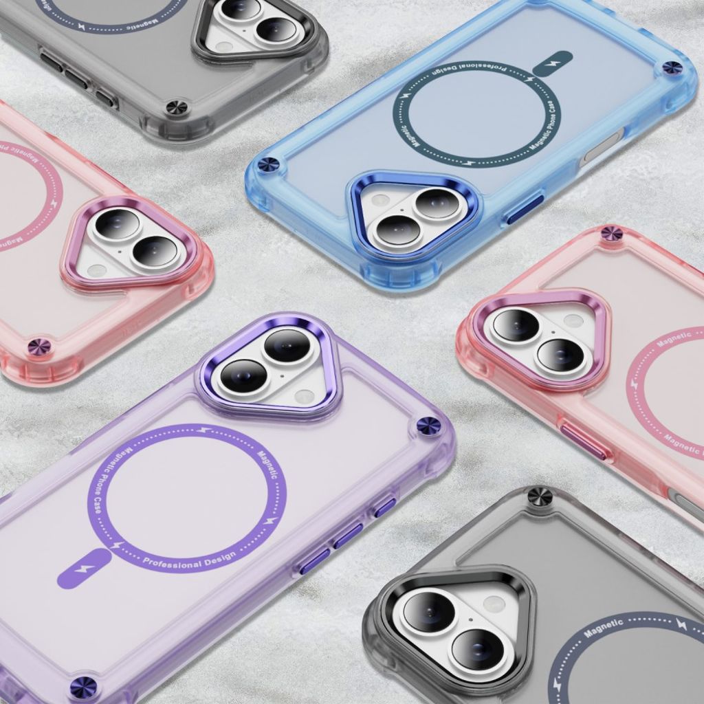 iPhone 17 MagSafe-yhteensopiva Kuori - läpinäkyvä pinkki